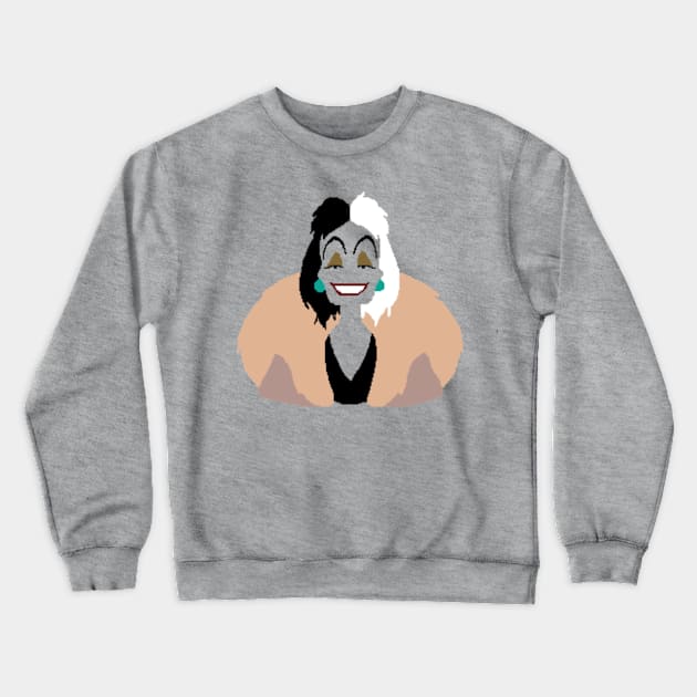 Cruella DeVille minimalist Crewneck Sweatshirt by B3pOh